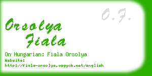 orsolya fiala business card